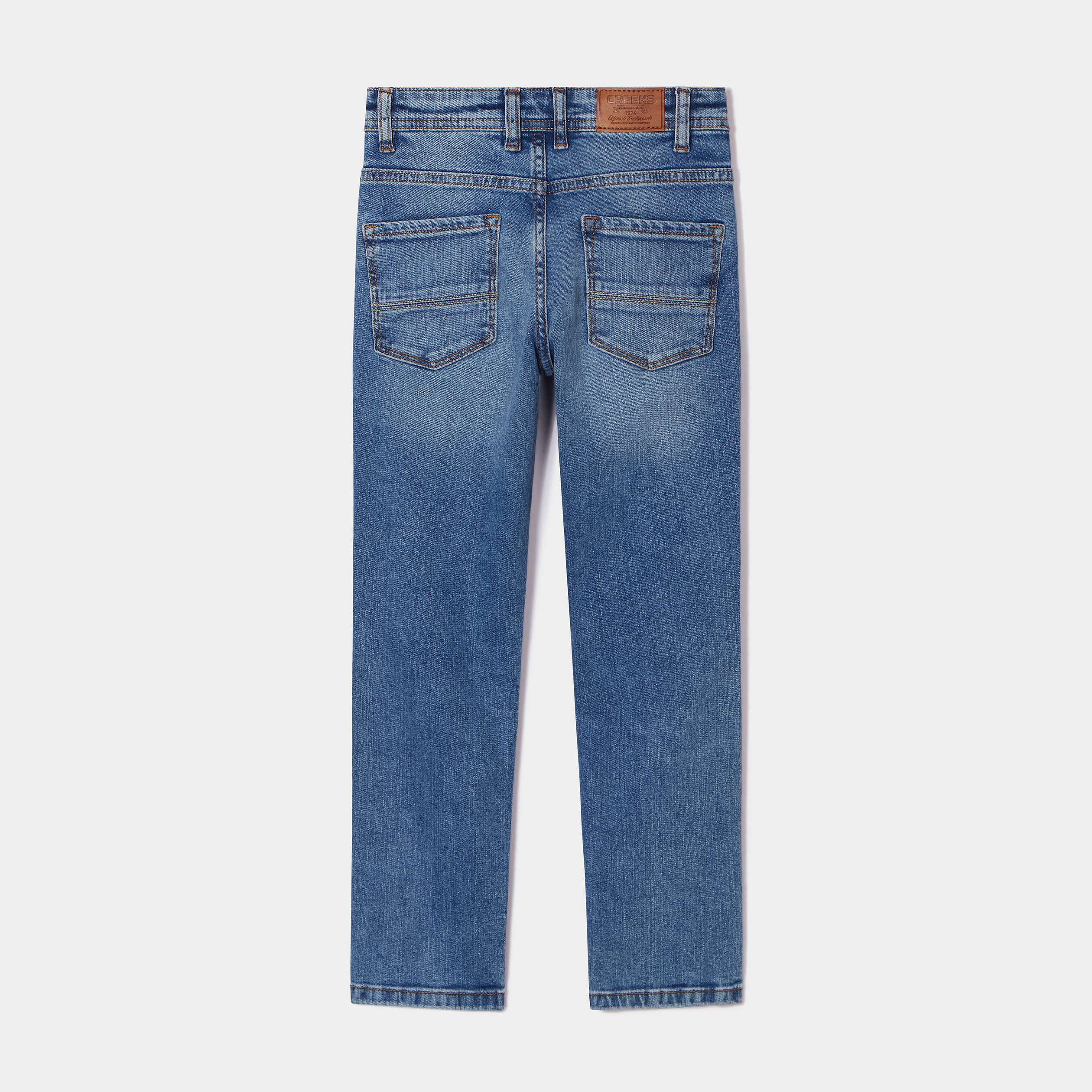 Jeans regular 5 poches Creeks denim double stone garçon | La Halle