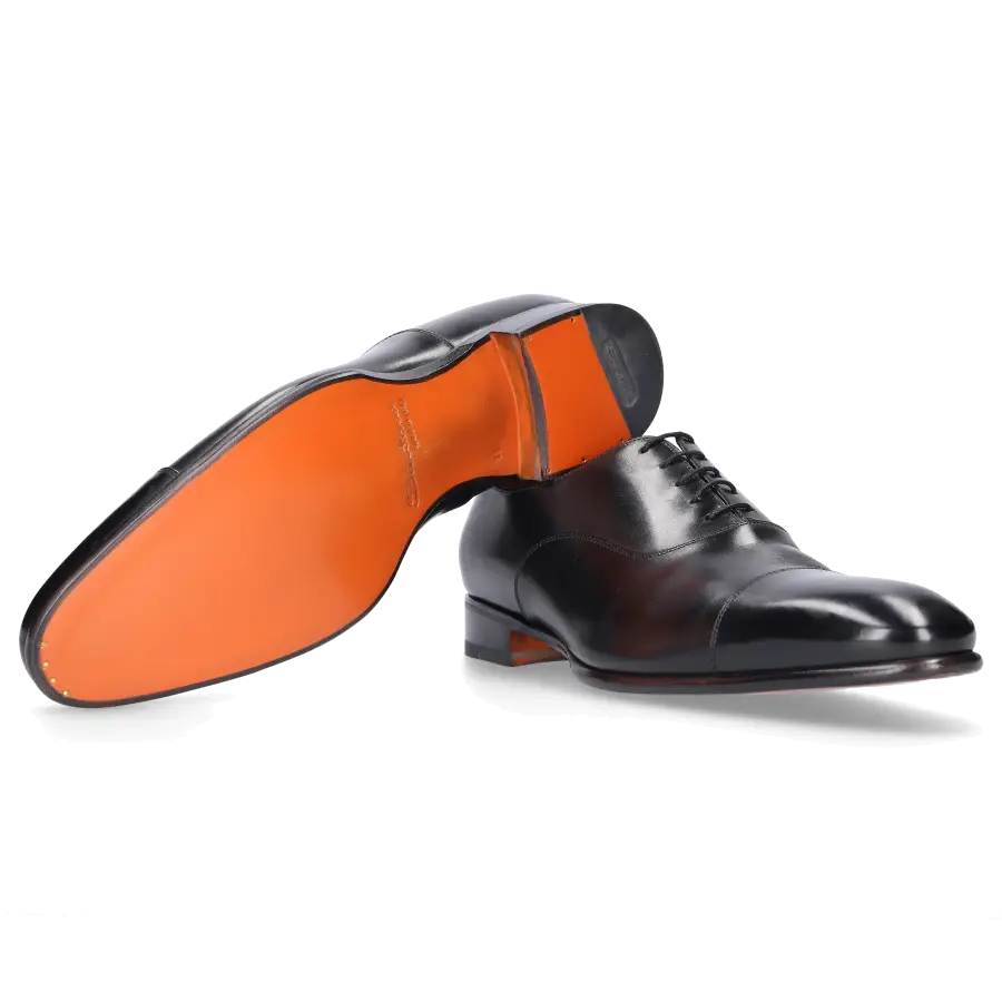 Santoni - Businessschuhe Oxford 12474 Kalbsleder - schwarz