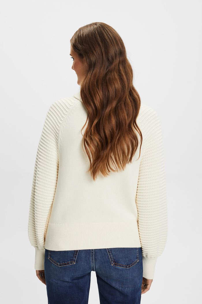 Baumwollpullover mit Rollkragen