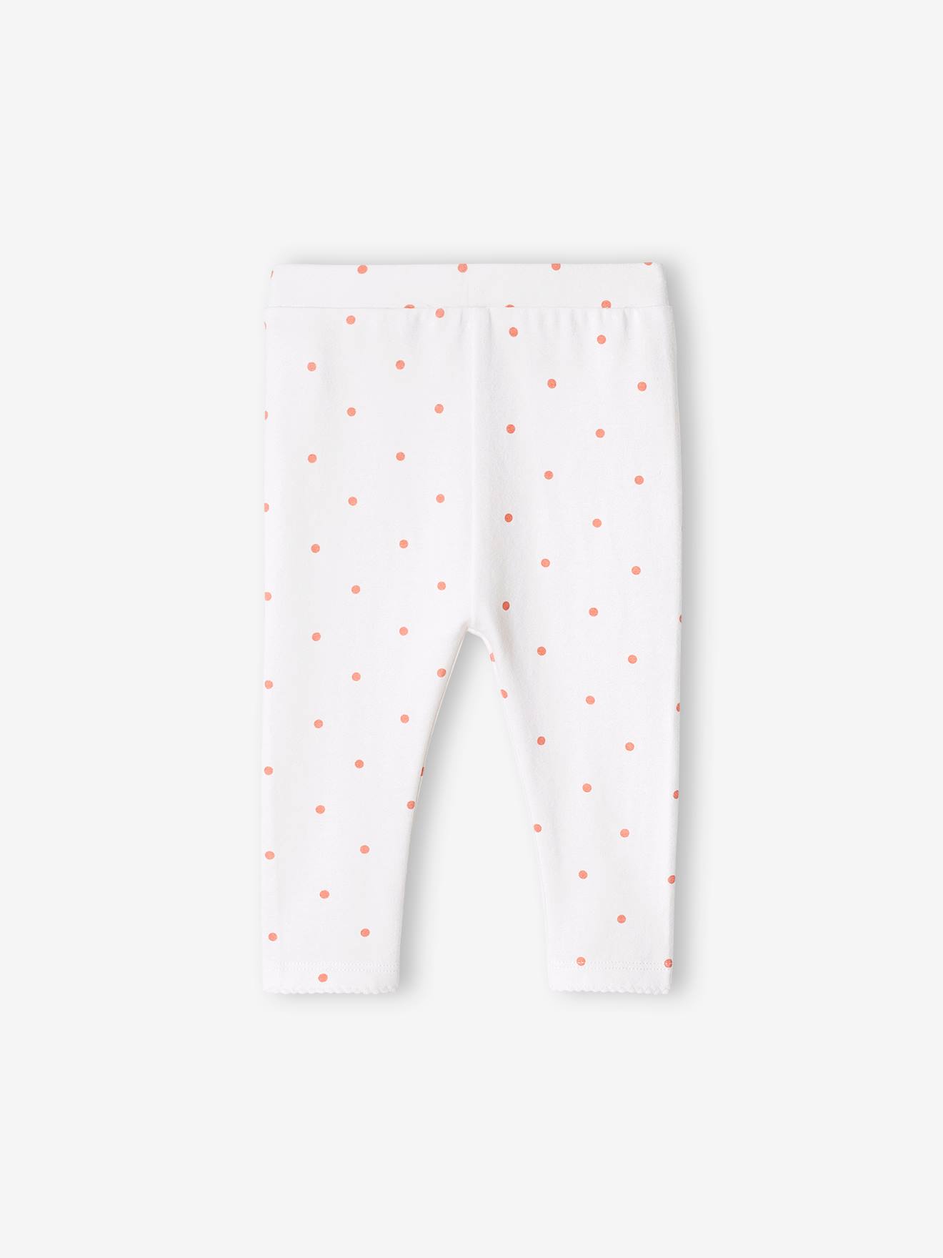 Lot de 2 leggings basic bébé BASICS rose pâle