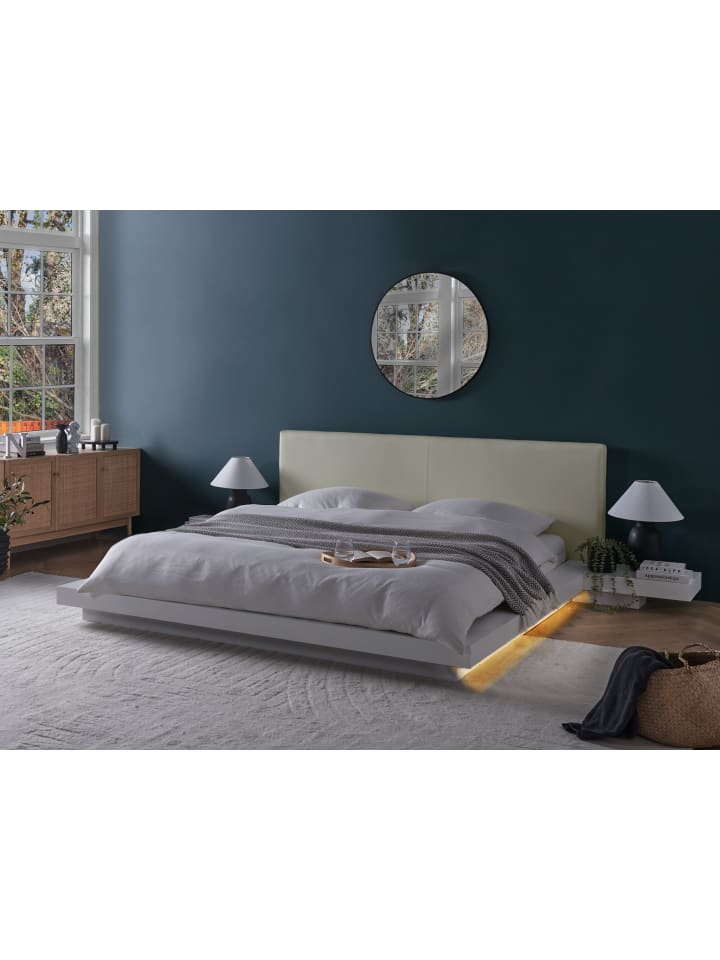 Beliani Doppelbett ZEN in Weiß/Weiß - (W) 328 x (H) 86 x (L) 229 cm günstig kaufen onesize