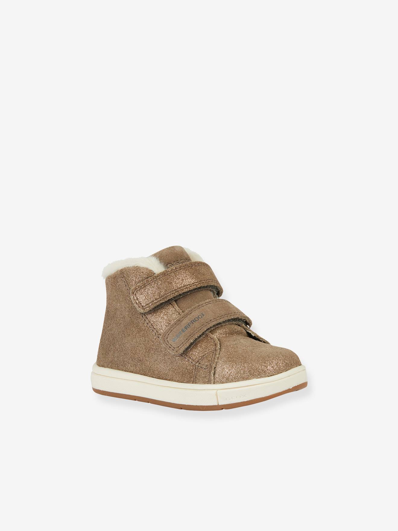 Geox Warme Baby High-Sneakers B Trottola Girl WPF GEOX - grau glanzeffekt