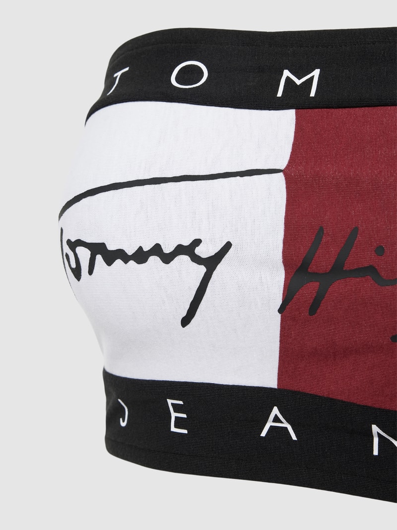 Bandeau-BH mit Label-Print Modell 'HERITAGE' in schwarz