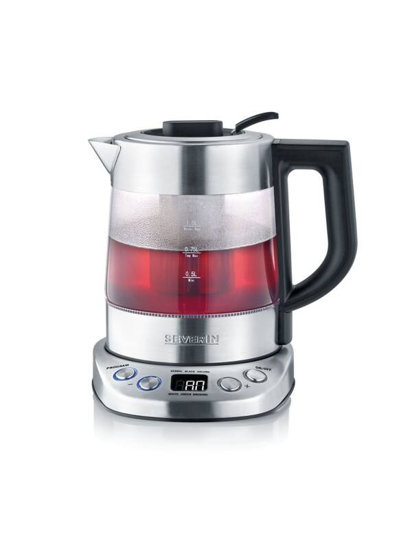 SEVERIN Wasserkocher 1 L Schwarz, Silber, Transparent 2200 W WK 3473