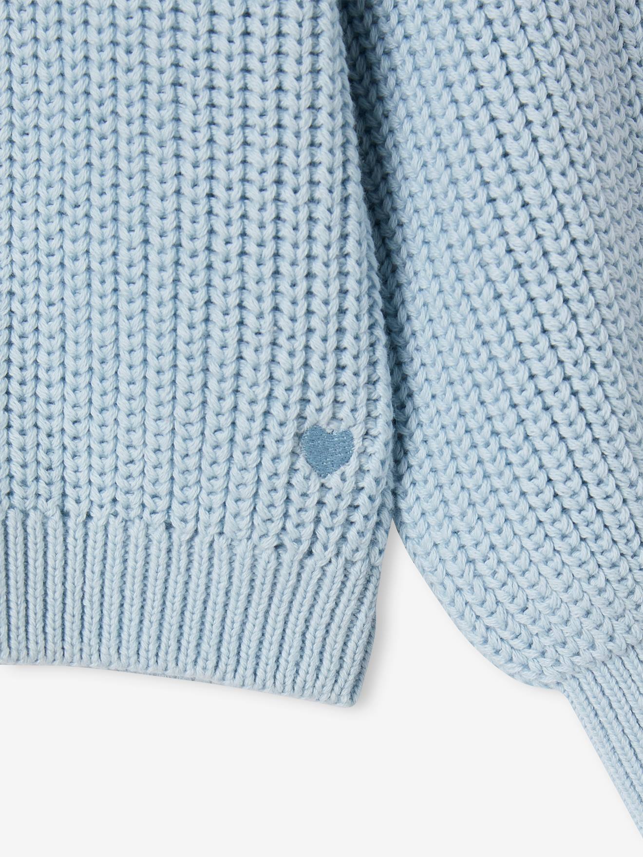 Vertbaudet Mädchen Pullover aus Rippstrick Oeko-Tex - koralle