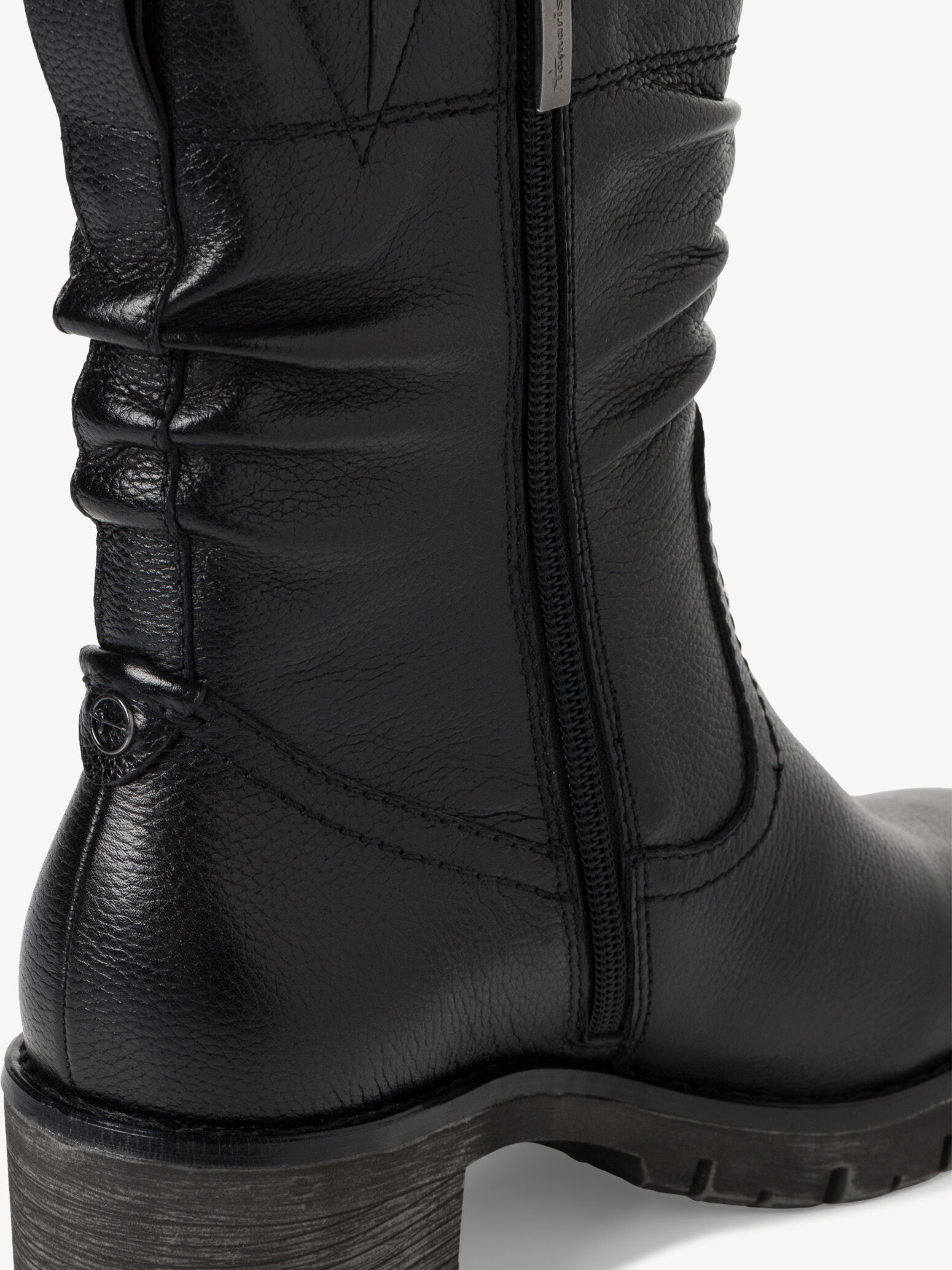 Bottine en cuir - noir