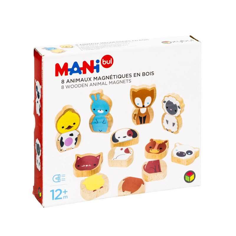 8 animaux magnétiques en bois Oxybul