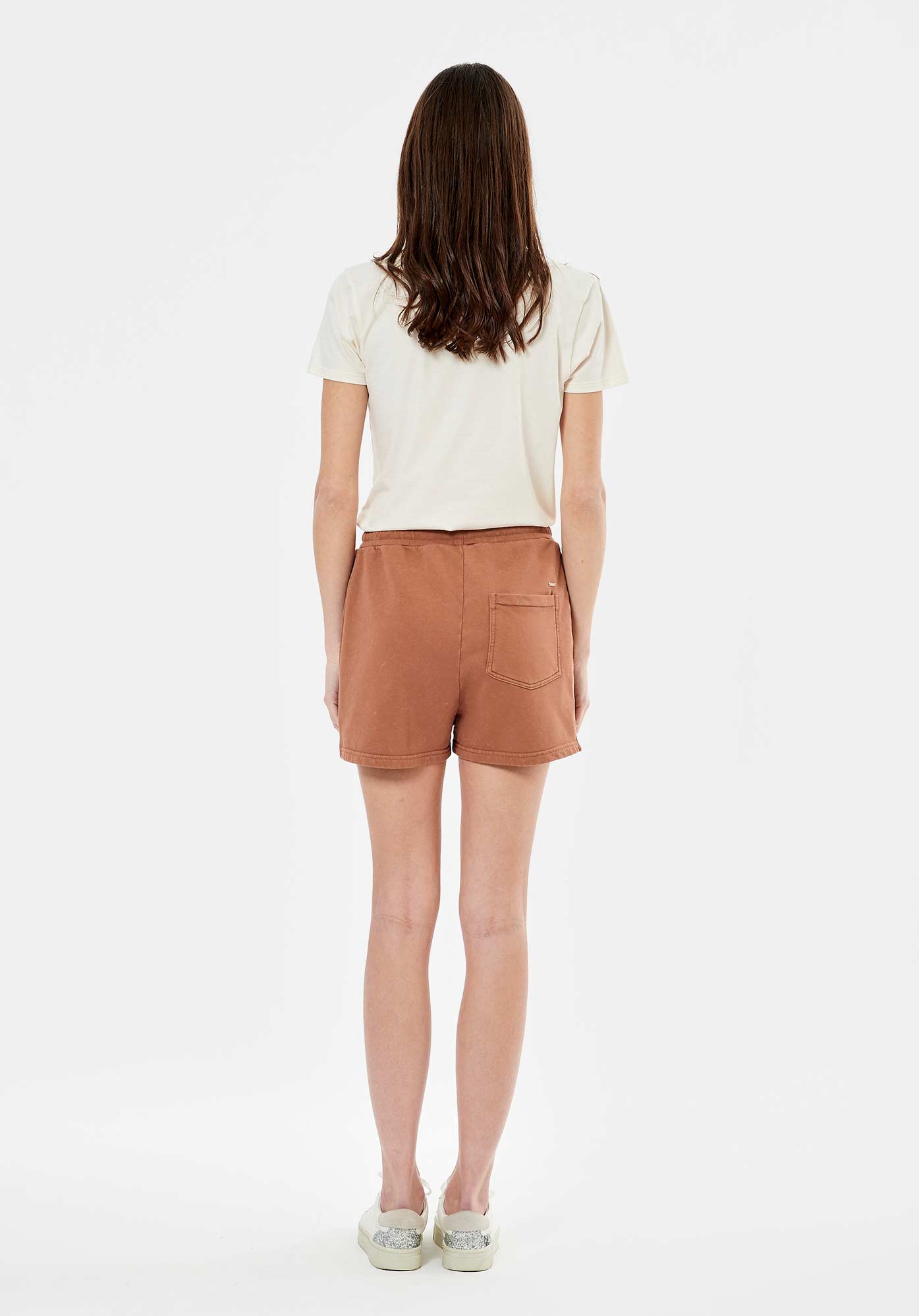 APRIL  Short marron femme 100% coton