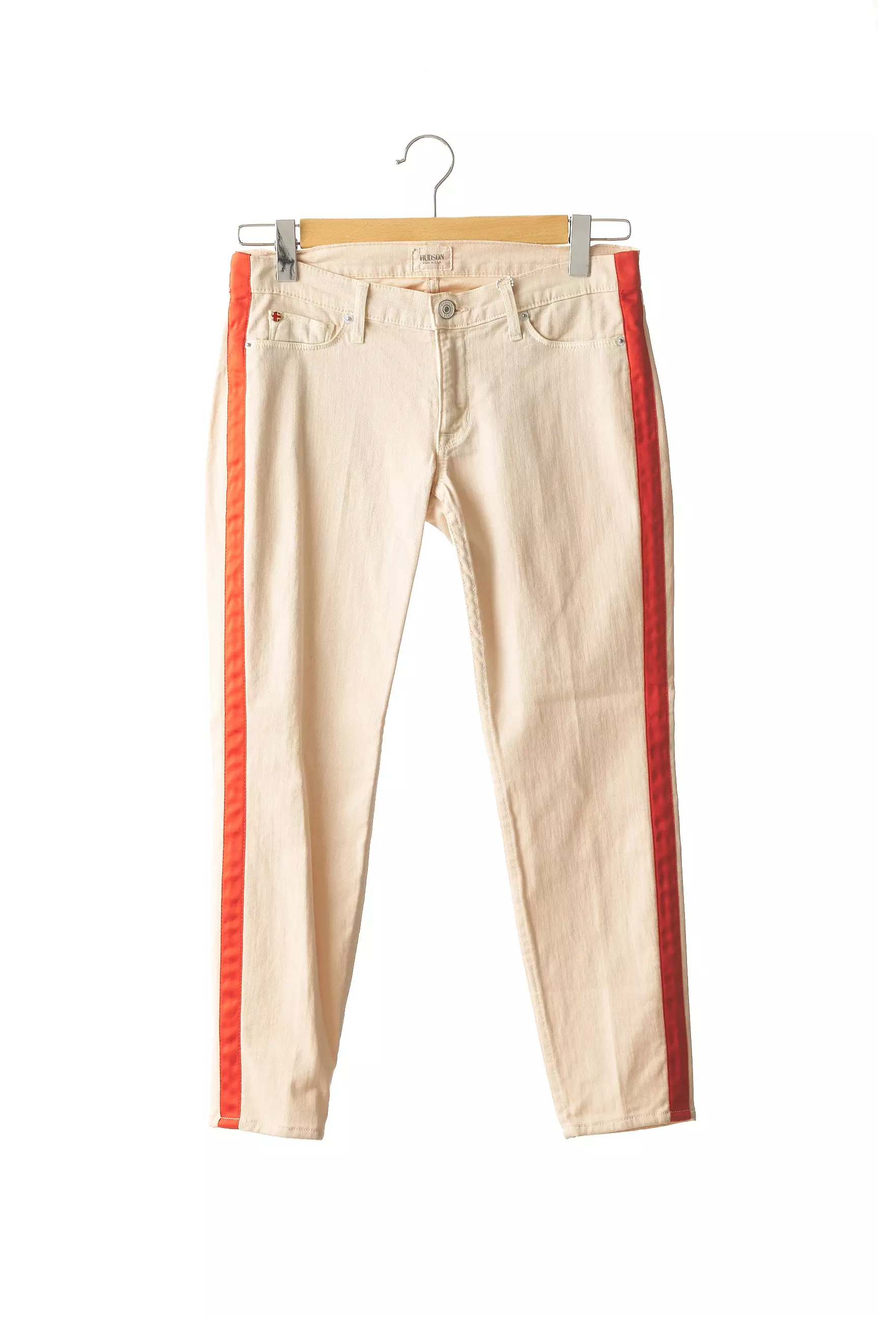 Hudson Pantalons Slim Femme couleur beige