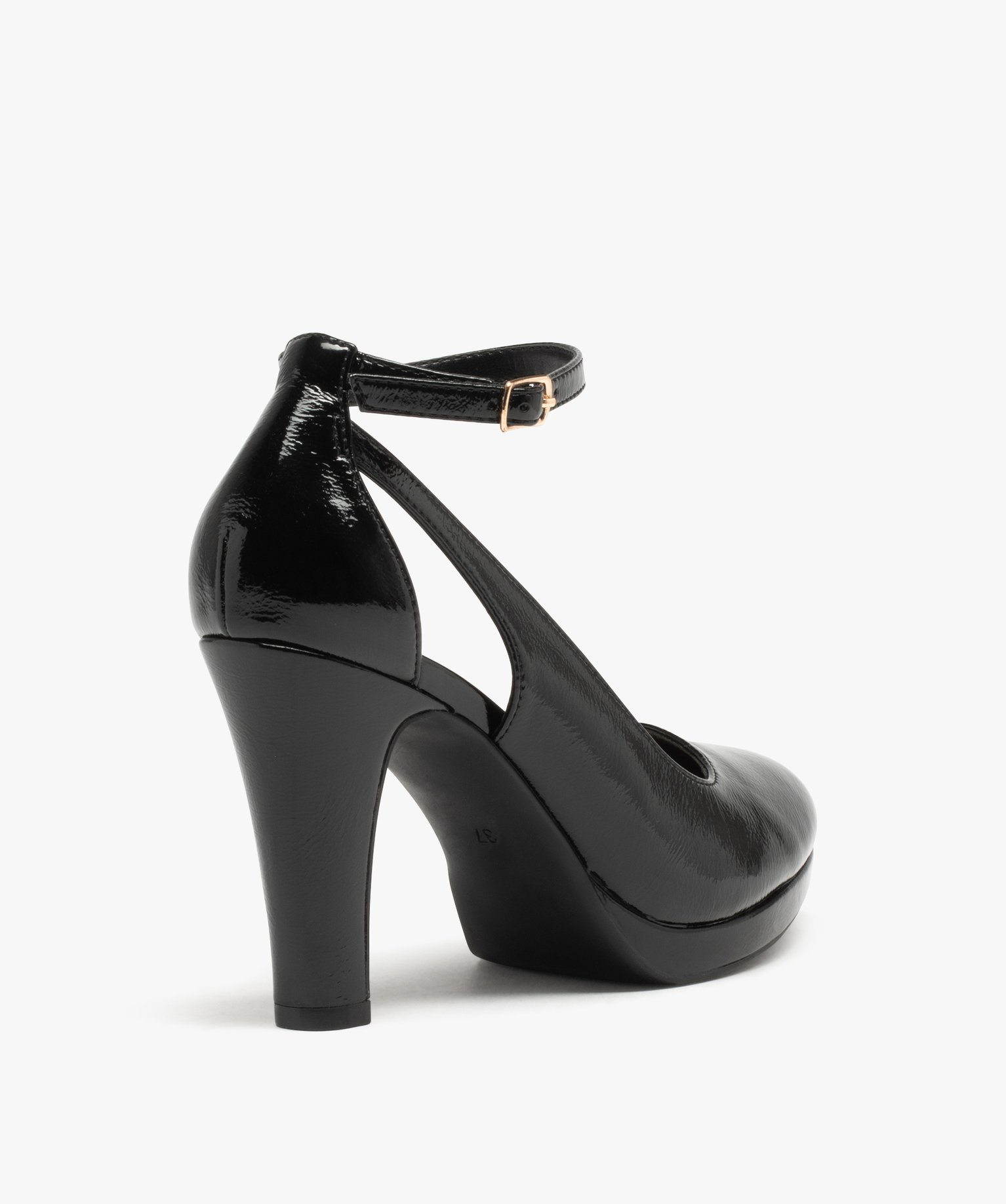 Escarpins à fine bride et talon haut femme noir | GEMO