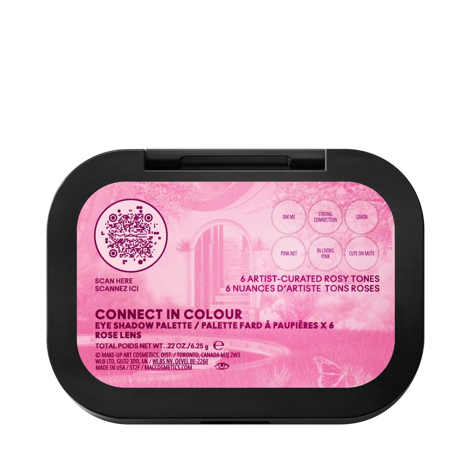 Παλέτα σκιών ματιών Connect In Colour: Παλέτα σκιών Rose Lens, Συμπαγής σκιά ματιών