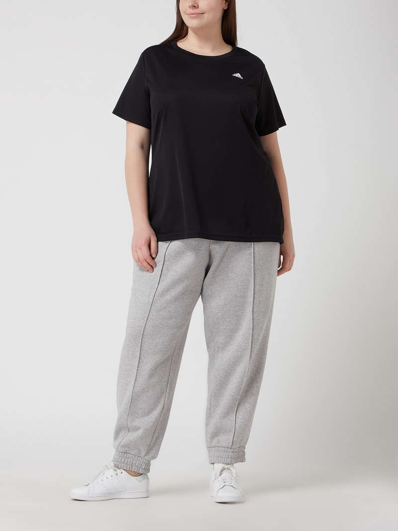 PLUS SIZE Loose Fit Sweathose mit Eingrifftaschen in hellgrau meliert