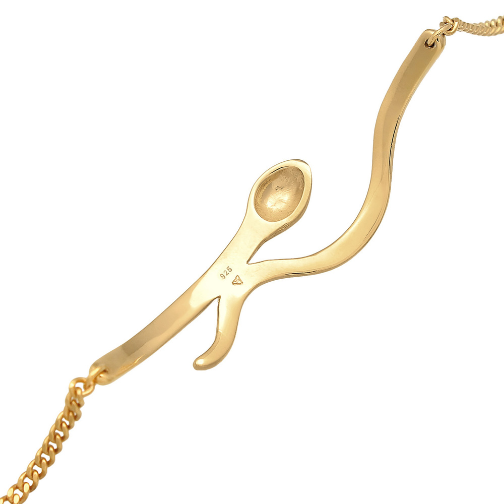 Elli Elli Bracelet Femmes Snake Curb Chain Boho Trend Ajustable en Argent Sterling 925 Bracelet