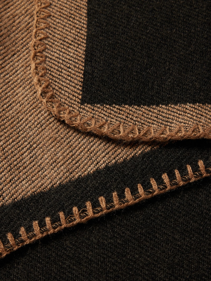 Schal mit Allover-Muster Modell 'BLANKET' in schwarz