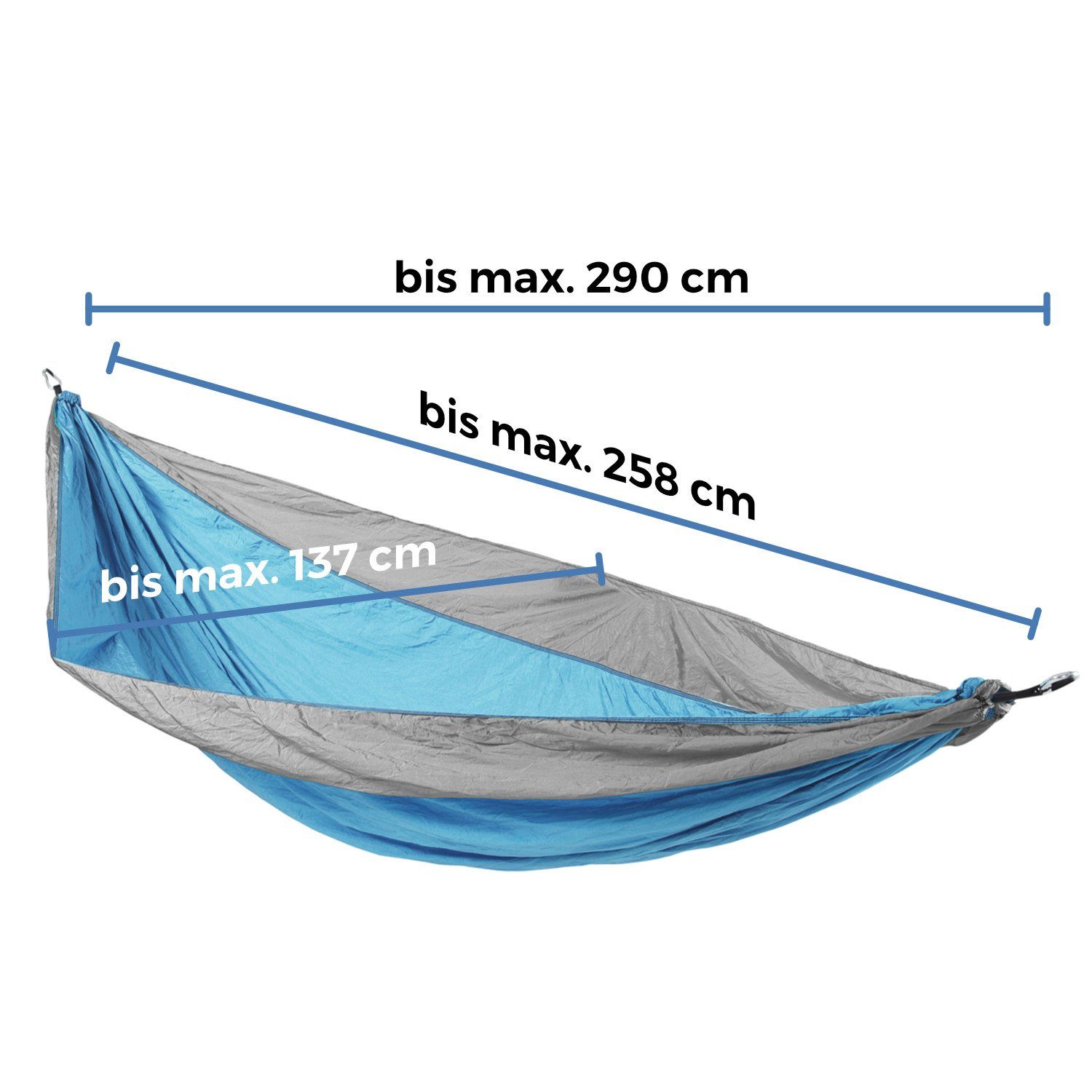 SVITA Hängematte SVITA Outdoor Hängematte, Aus Fallshirmnylon