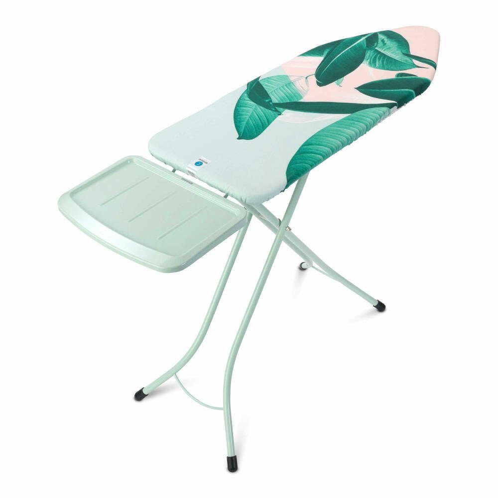 Brabantia Bügelbrett C Tropical Leaves / Mint 118487, Bügelfläche 124x45 cm
