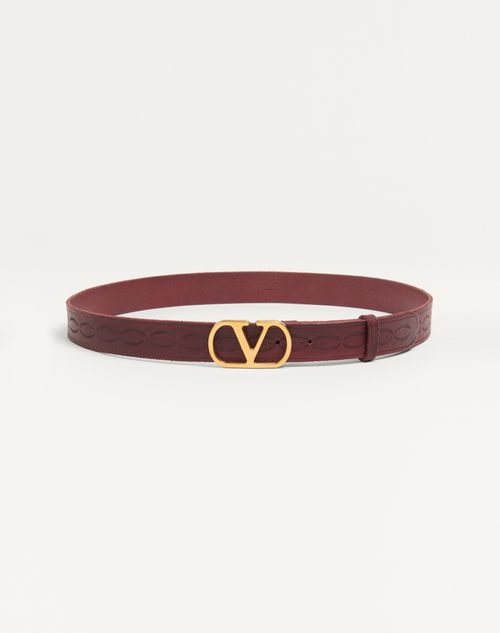 Cinto exclusivo VLogo em couro de bezerro 30 mm