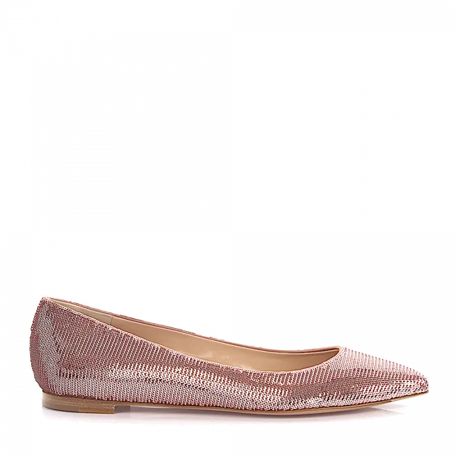 Gianvito Rossi - Ballerinas Klassisch G20026 Pailletten - beige