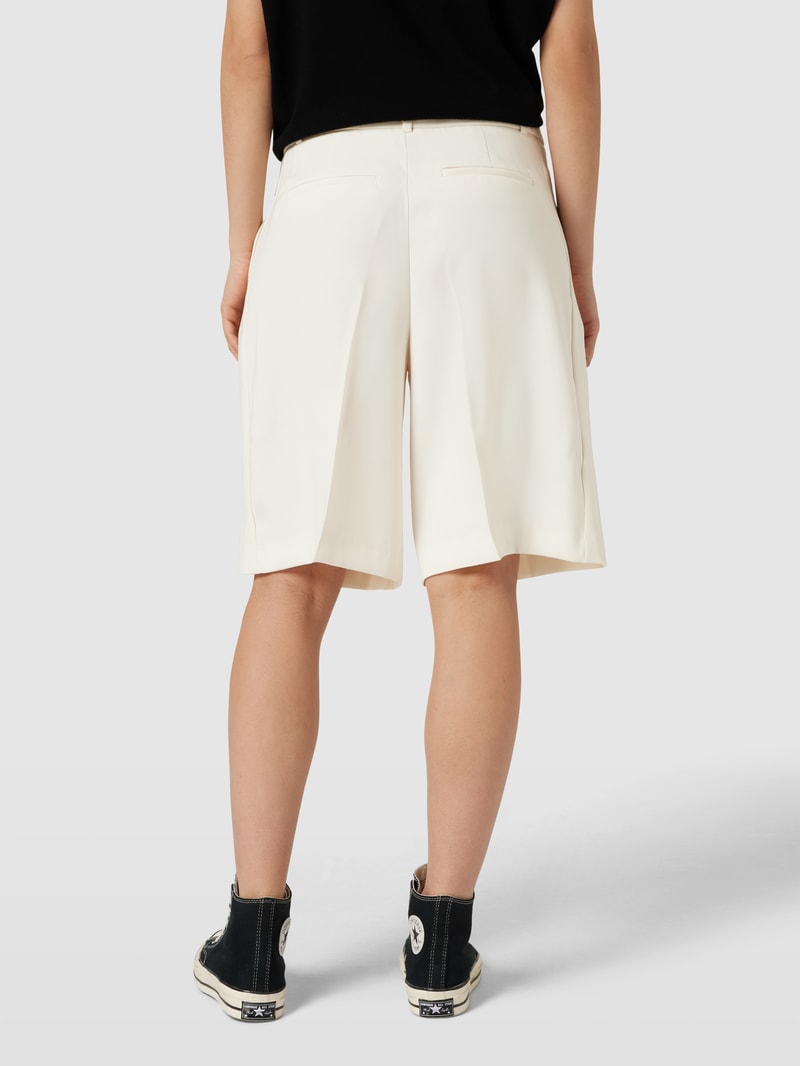 Bermudas mit Label-Detail Modell 'Jules Leia' in ecru