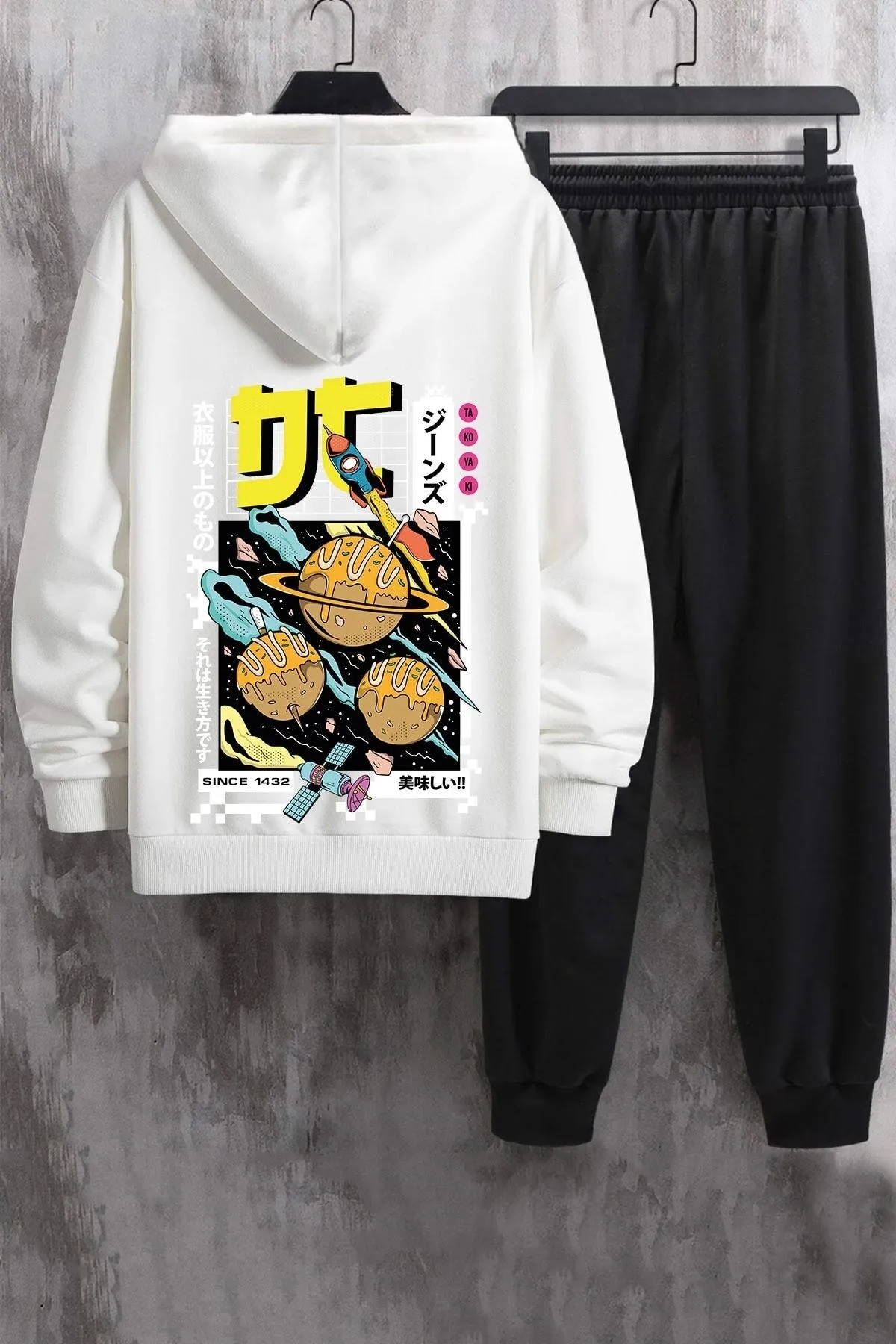 uyguntarz  Bedrucktes Unisex-Trainingsanzug-Set Tokoyaki