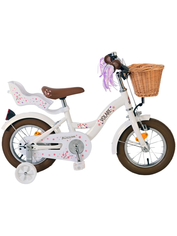 Volare Kinderfahrrad Blossom für Mädchen 12 Zoll Kinderrad in Weiß 3 Jahre günstig kaufen onesize