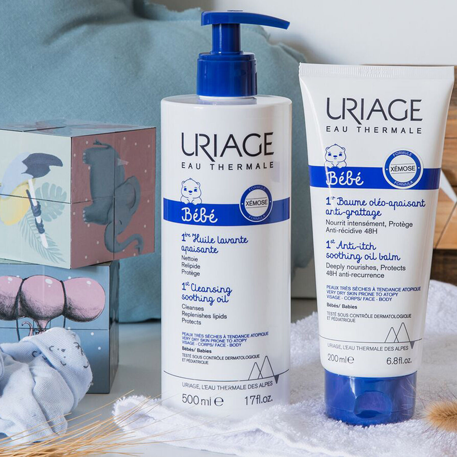 Uriage Bébé - 1ère Huile Lavante Apaisante Nettoie, Relipide & Protège