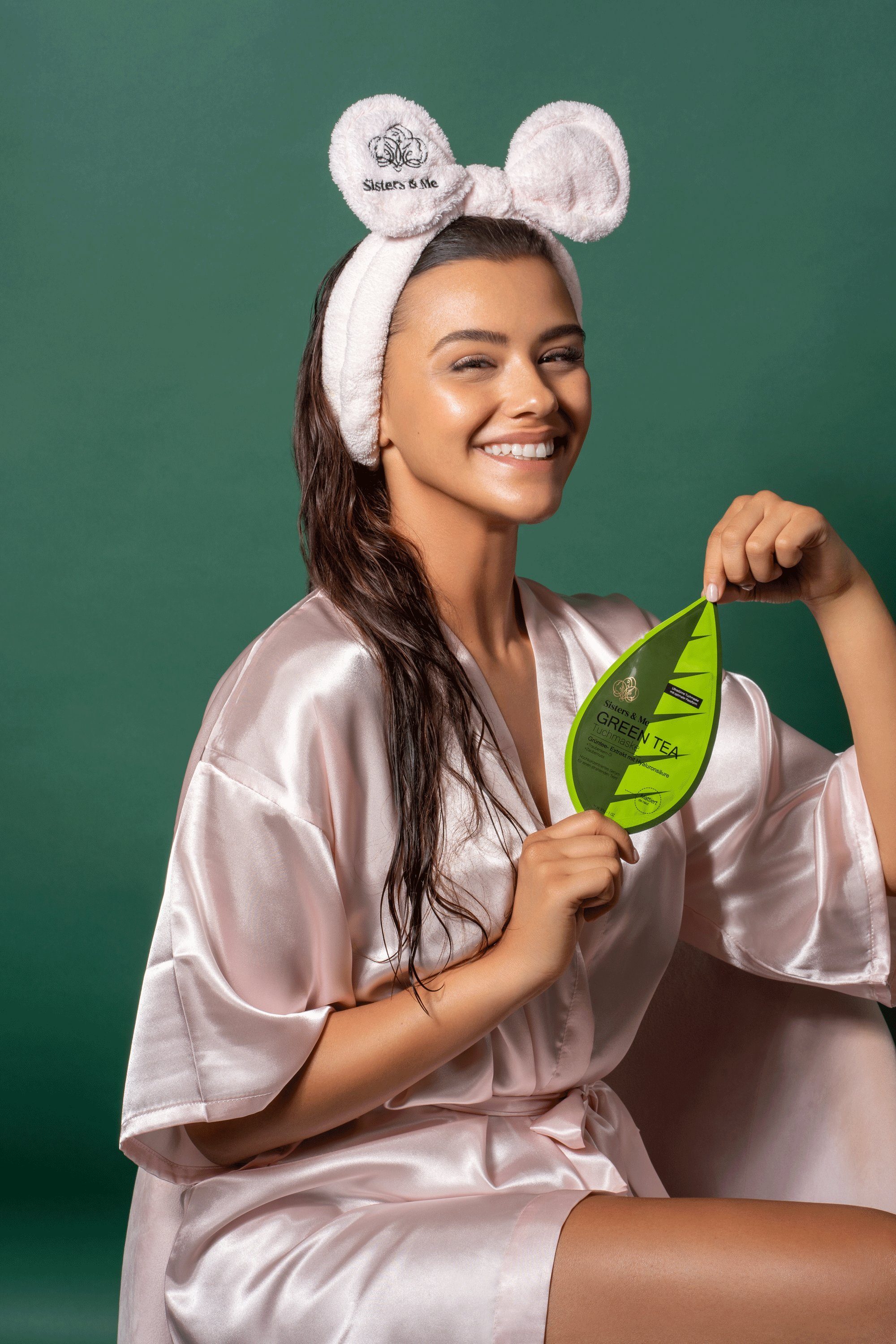Sisters & Me Gesichtsmaske 5x Sisters & Me Grüner Tee Maske für Gesicht Anti Pickel Maske, 5-tlg.