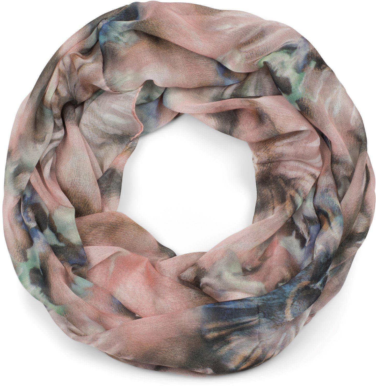 styleBREAKER Loop, (1-St), Loop Schal Aquarell Batik Blüten