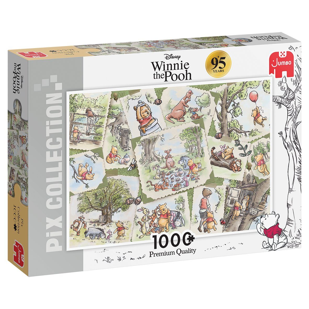 Jumbo Spiele Puzzle  Pix Collection Winnie the Pooh 95 Jahre, 1000 Puzzleteile