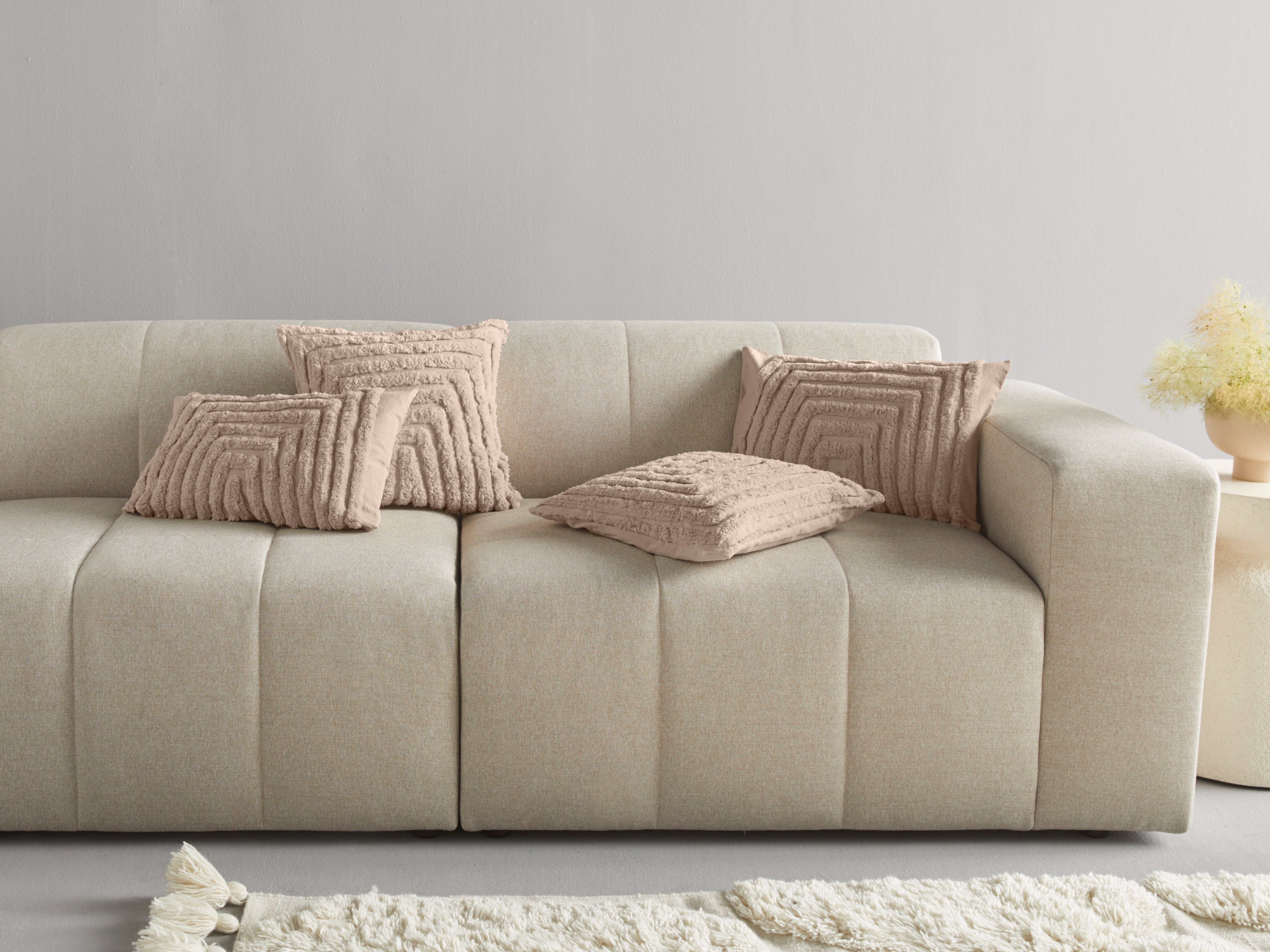 Kissenhüllen Loana, LeGer Home by Lena Gercke (2 Stück), mit flauschigen 3D Muster