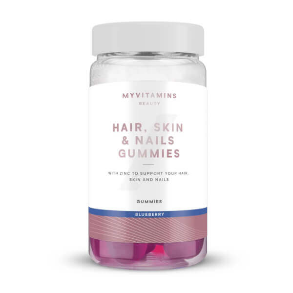 Myvitamins Hair Skin and Nails Gummies, Blueberry, 60 Gummies