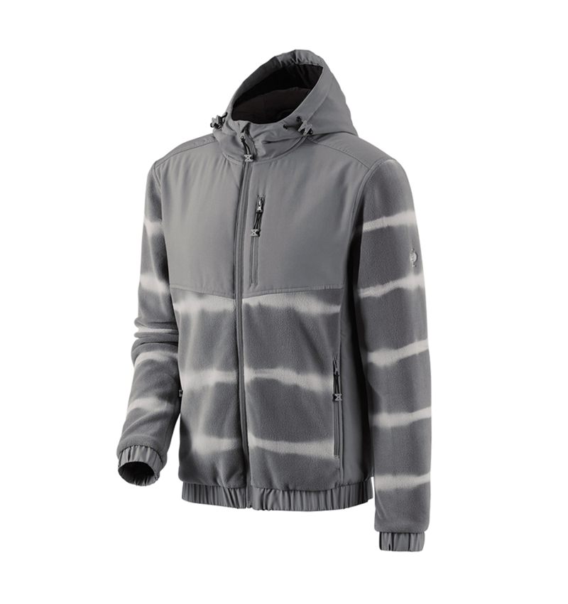 Hybrid Kapuzenfleecejacke tie-dye e.s.motion ten