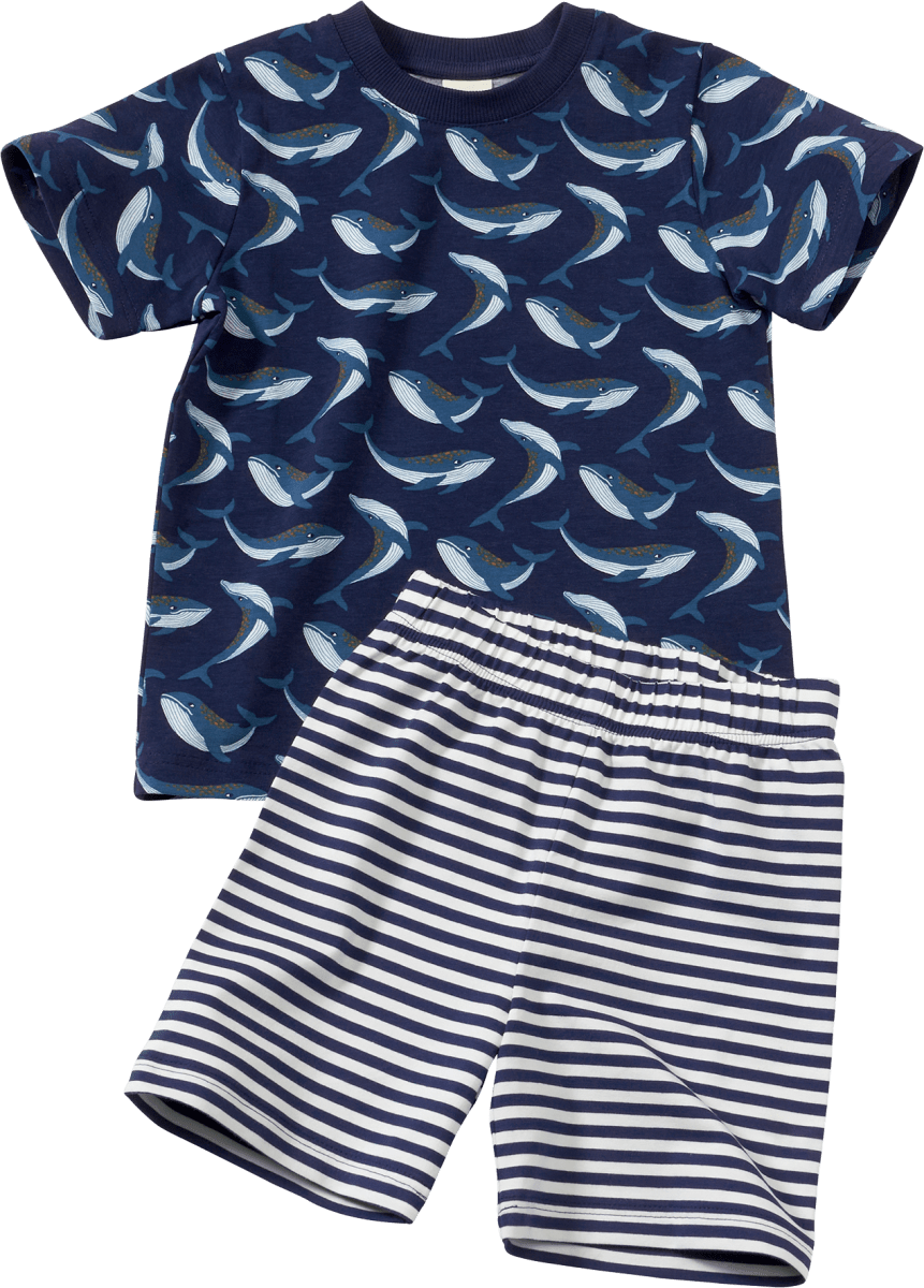Schlafanzug Pro Climate mit Wal-Muster, blau, Gr. 104, 1 St