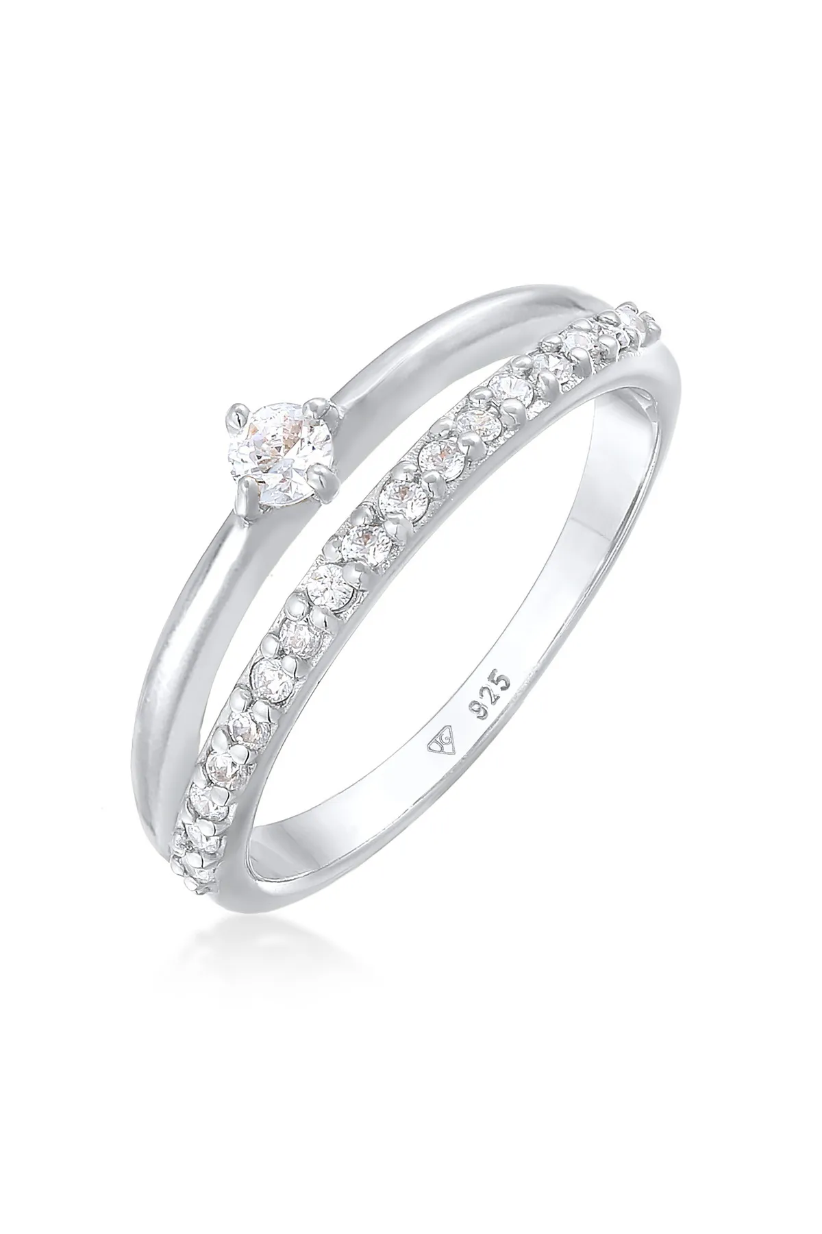 ELLI  Ring Zirkonia Solitär Verlobung 925 Silber