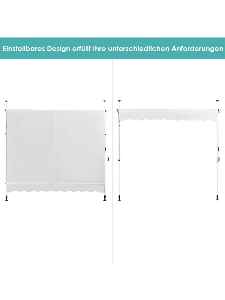 COSTWAY Klemmmarkise 200 cm in Beige günstig kaufen onesize