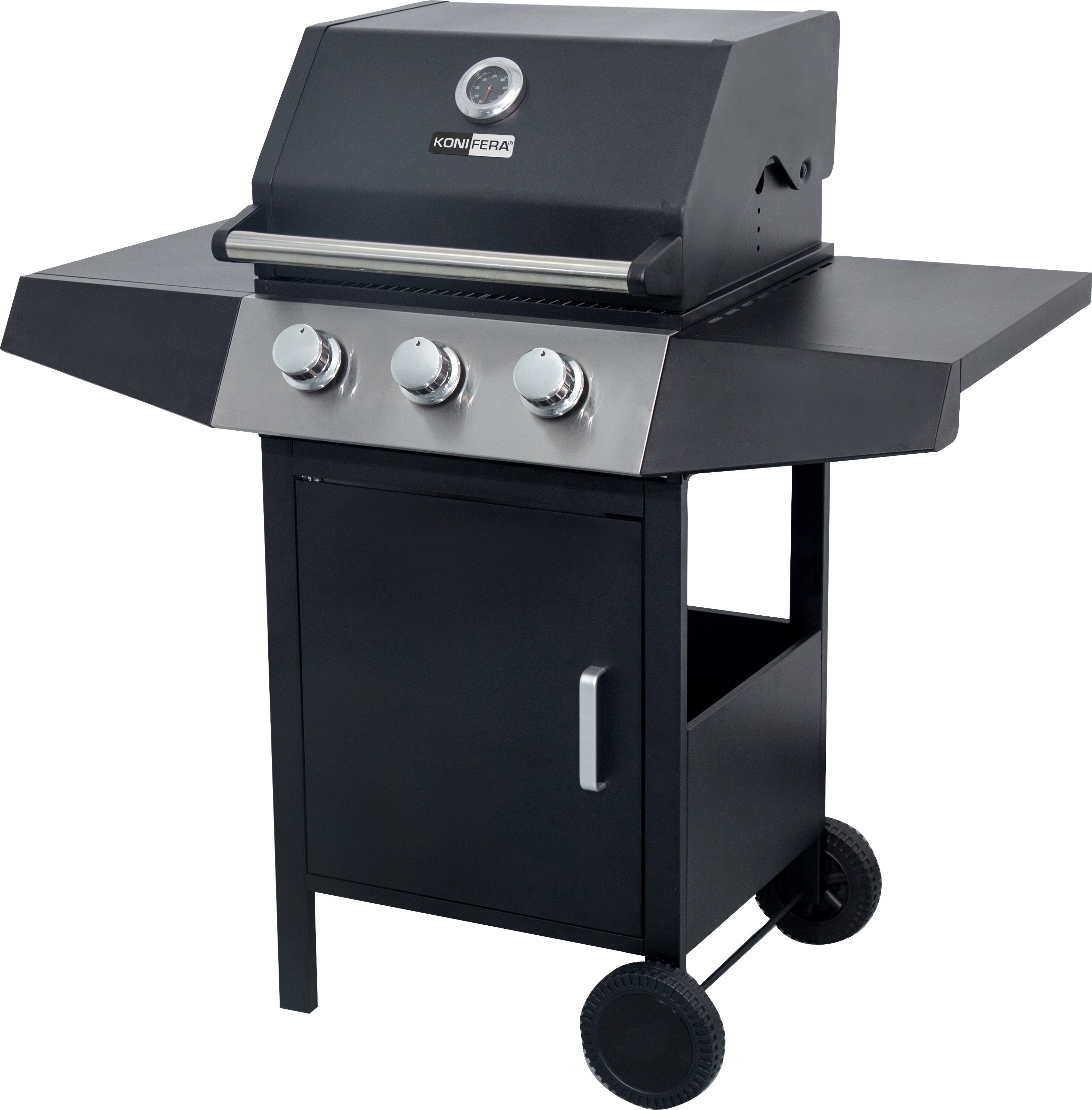 KONIFERA Gasgrill VANCOUVER, 3 Brenner, BxTxH: 112x55x108 cm