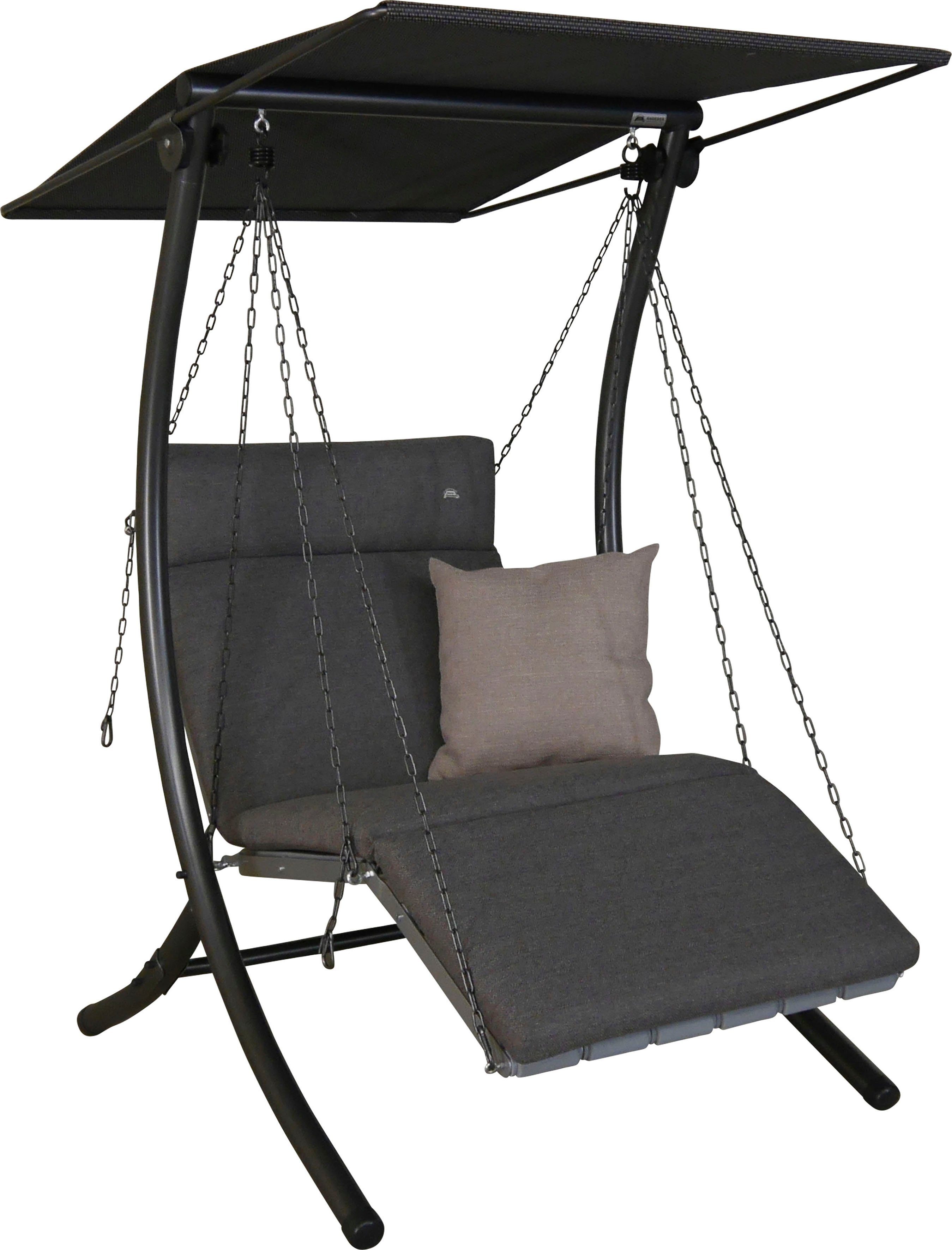 Angerer Freizeitmöbel Hollywoodschaukel Luxus Smart stone, 1-Sitzer, Bettfunktion, BxTxH: 100x145x160 cm