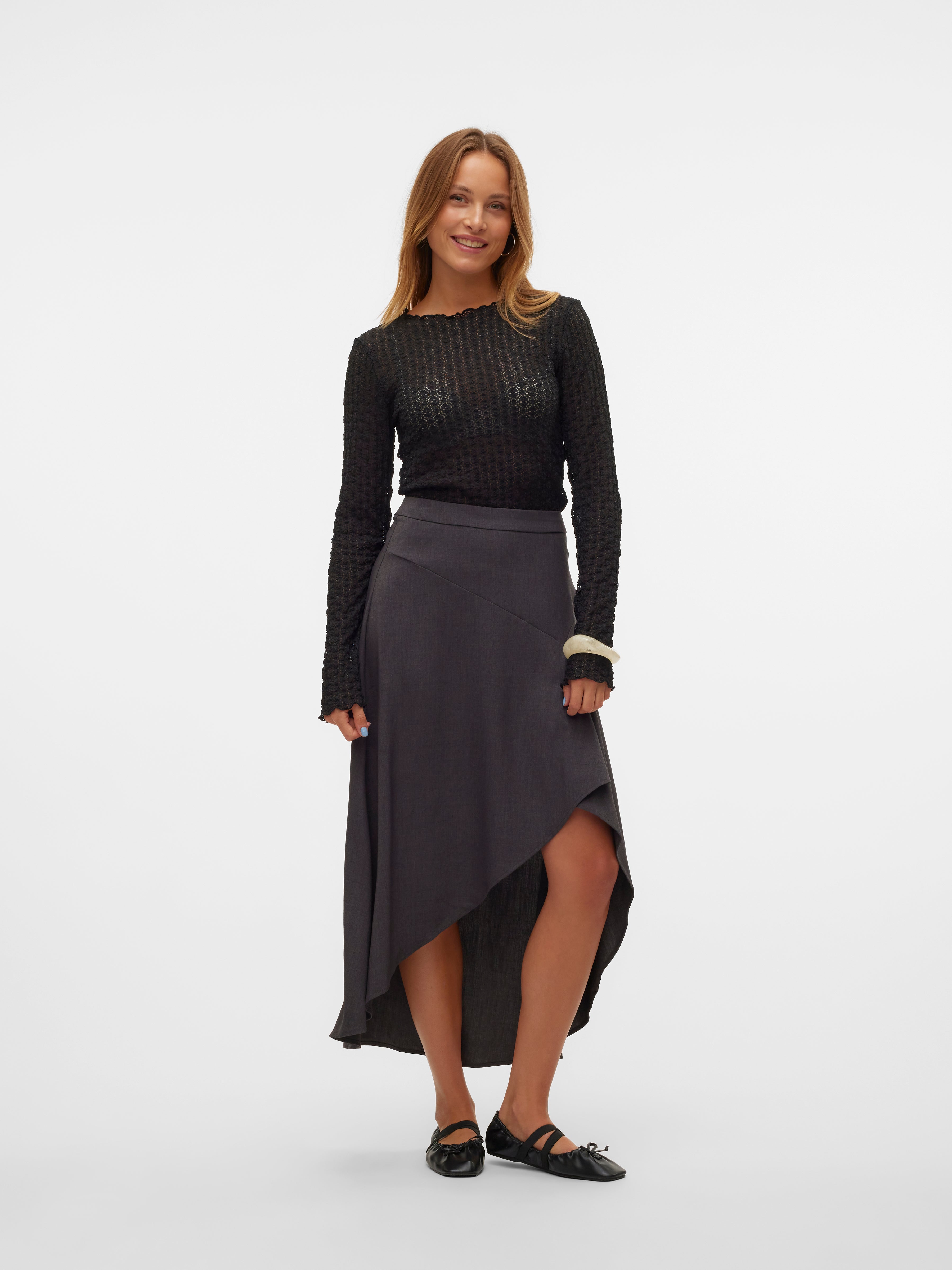 VMINA Hohe Taille Langer Rock