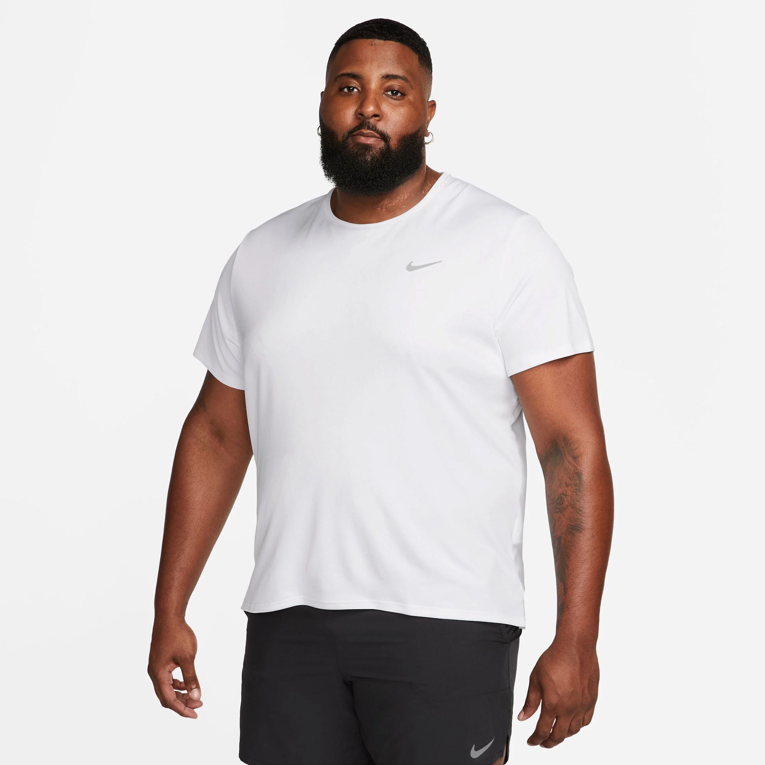 Dri-Fit Miler UV Laufshirt Herren - Weiß