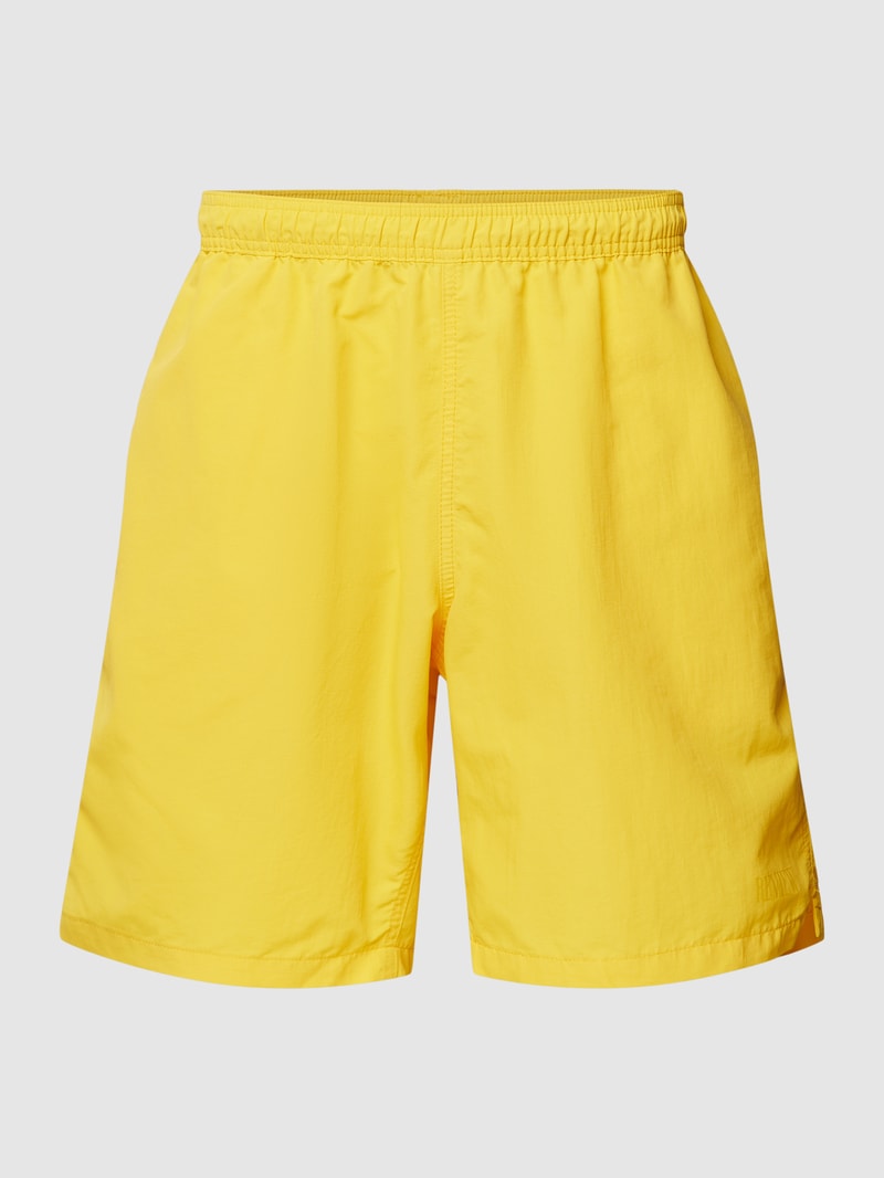 Shorts mit elastischem Bund in gelb