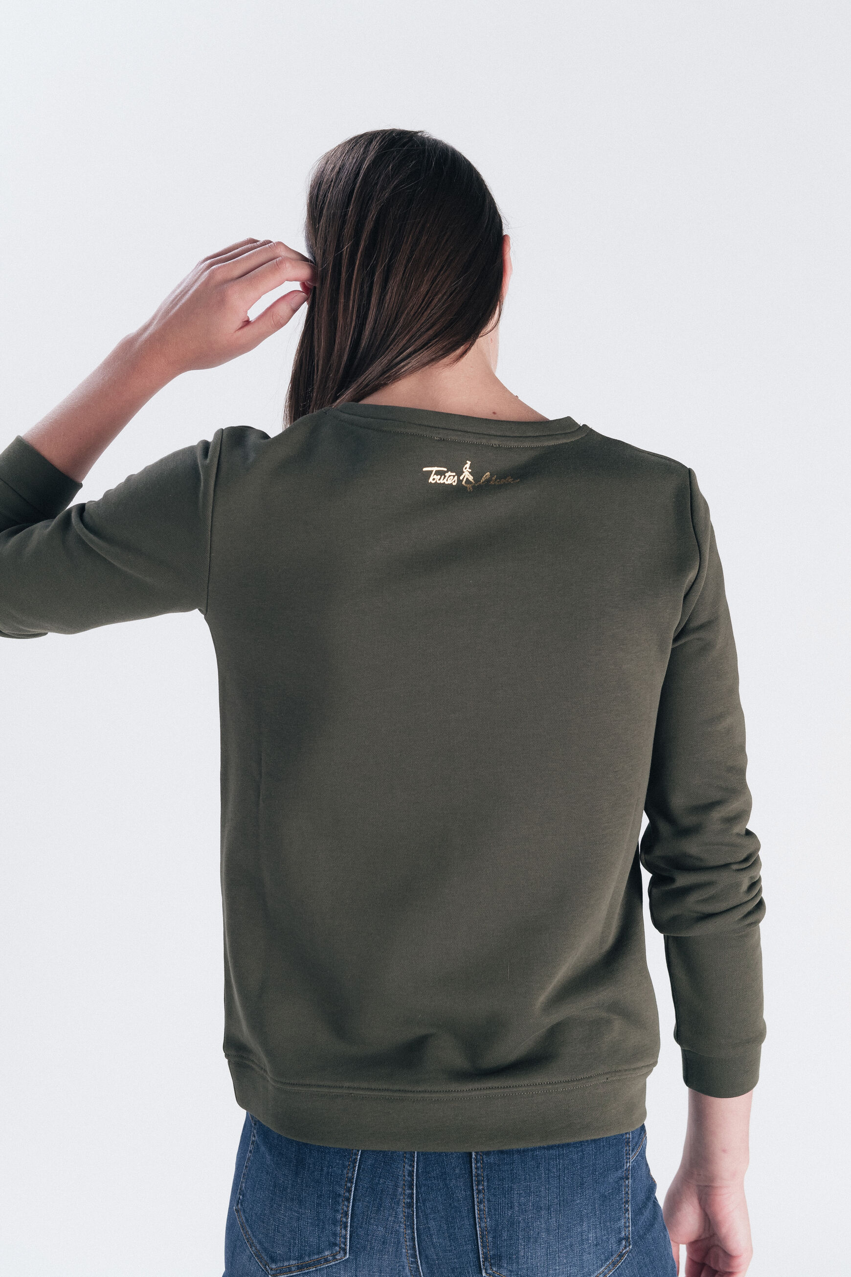 Sweat Jason vert kaki femme