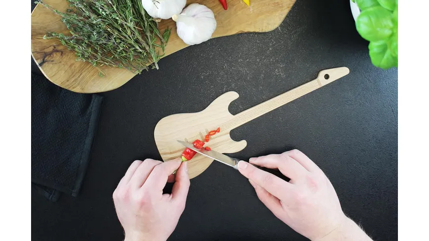 Winkee Pfannenwender & Mini Schneidebrett Gitarre