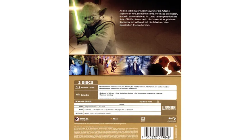 Star Wars Episode 2 - Angriff der Klonkrieger  (+ Bonus-Blu-ray)