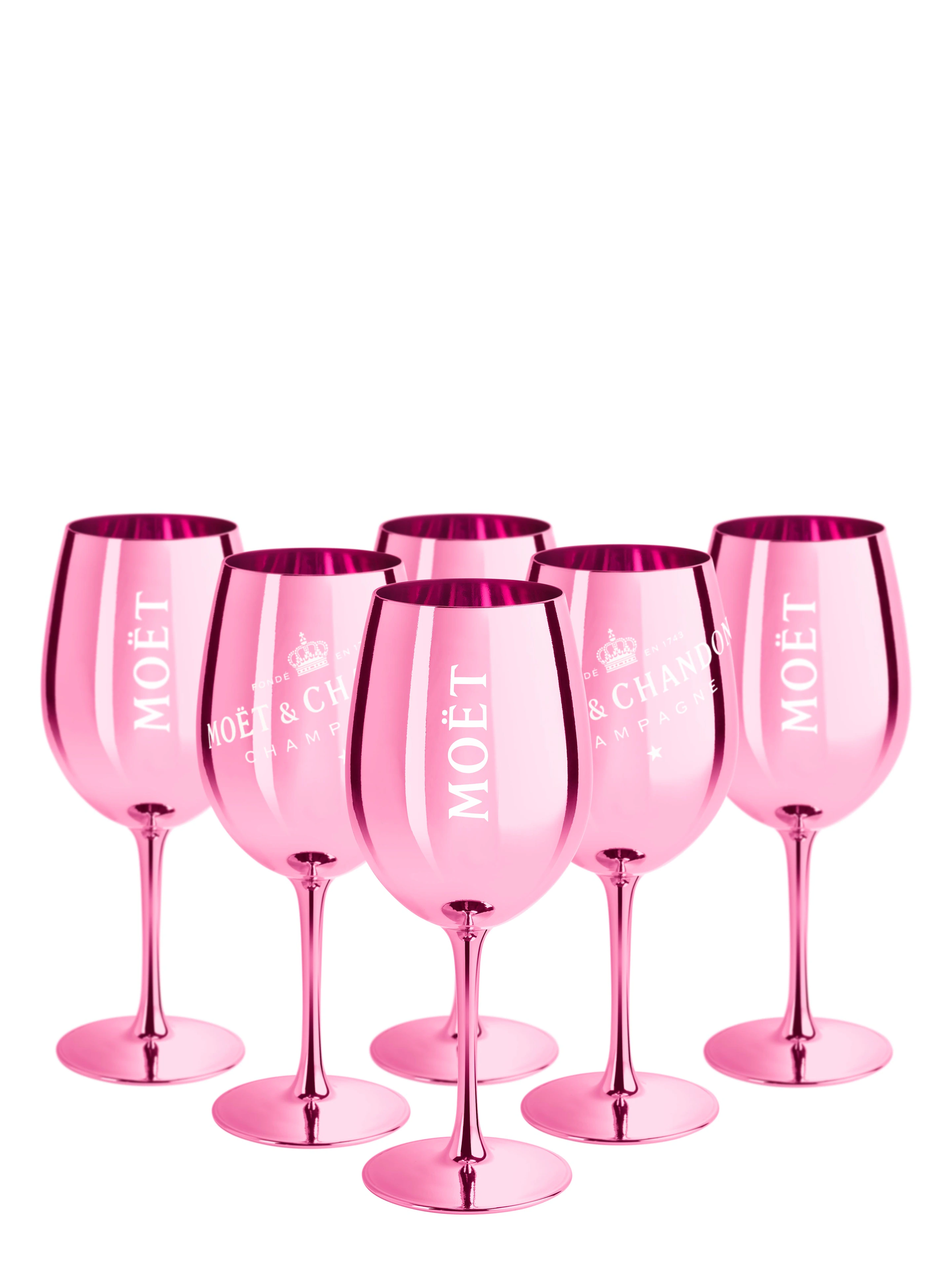 Moët & Chandon Rose Champagner Gläser in glänzendem Rosa