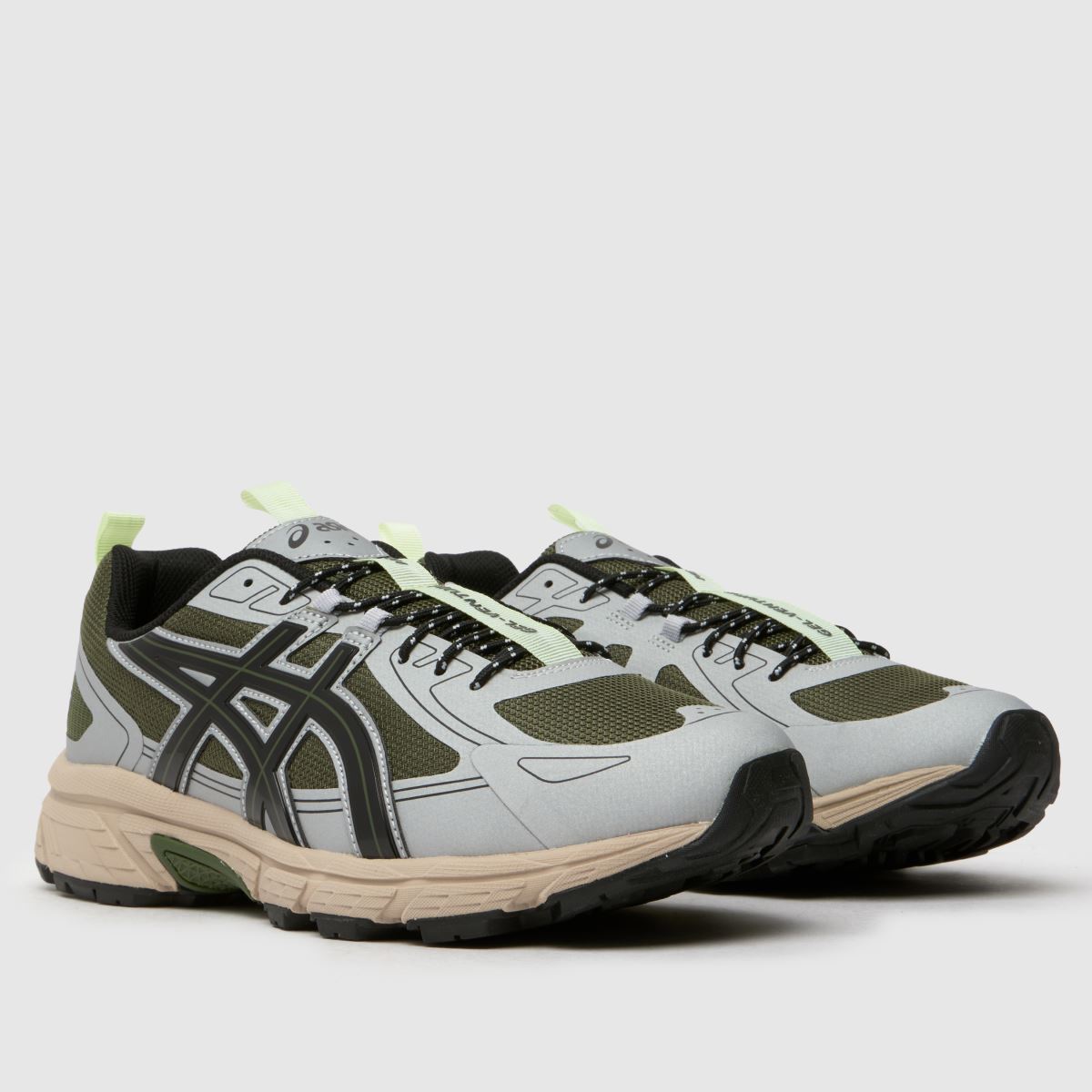 ASICS gel-venture 6 träningsskor i svart och silver