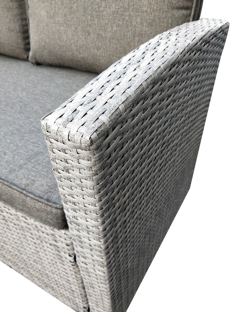 Happy Home Happy Home Elegantes Ecksofa 14tlg. Gartenlounge Ecklounge Lounge grau