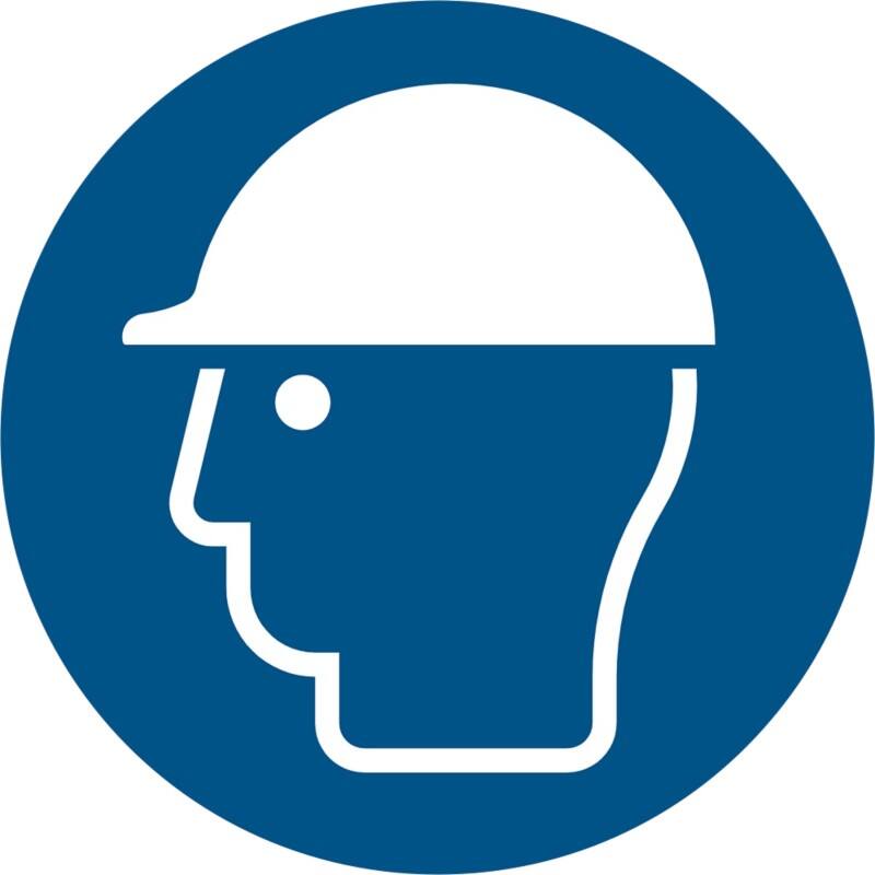 Djois Warnschild Schutzhelm benutzen Klebstoff, einschraubbar PP (Polypropylen) 20 (B) x 0,14 (H) cm 3 Stück