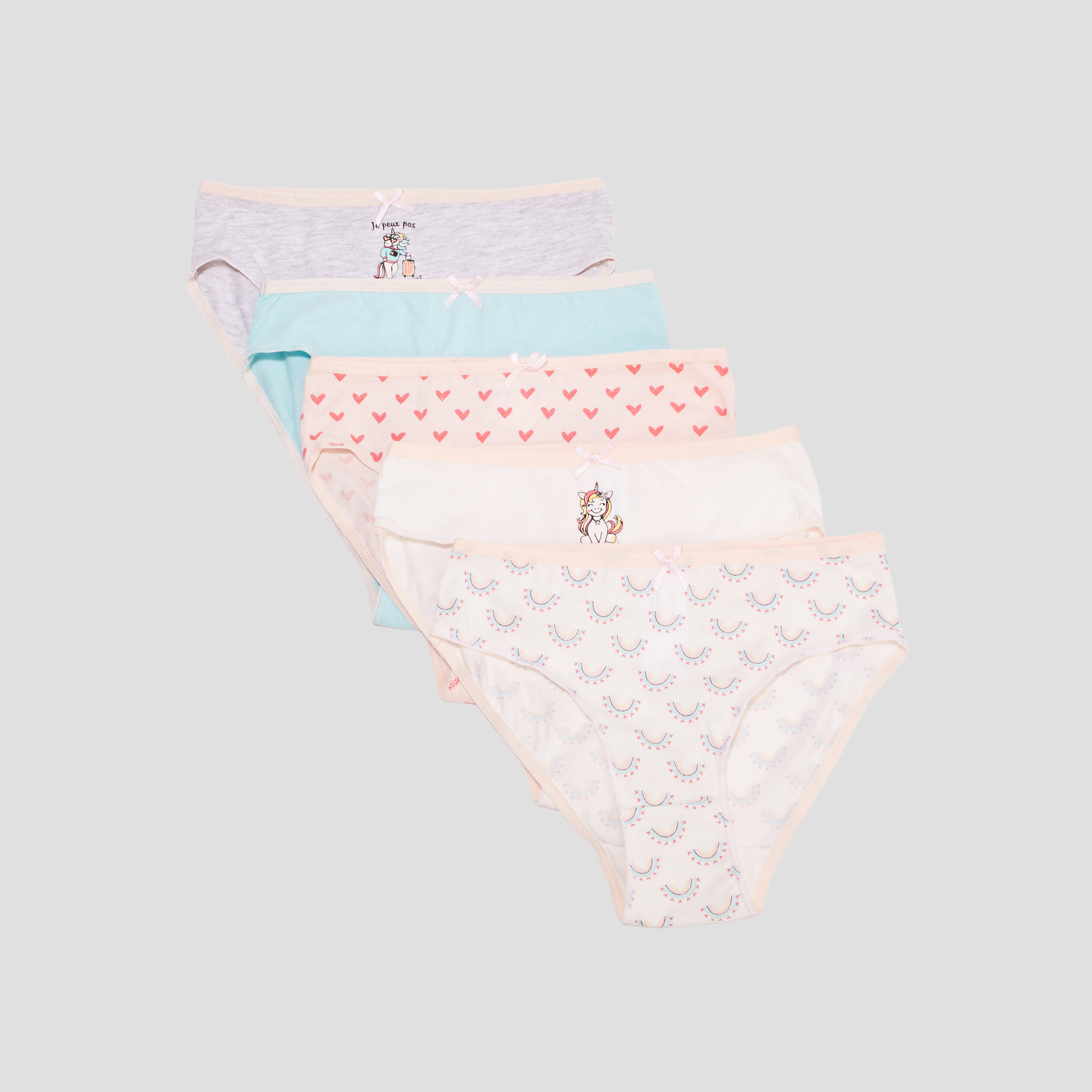 Lot 5 culottes coton rose fille | La Halle