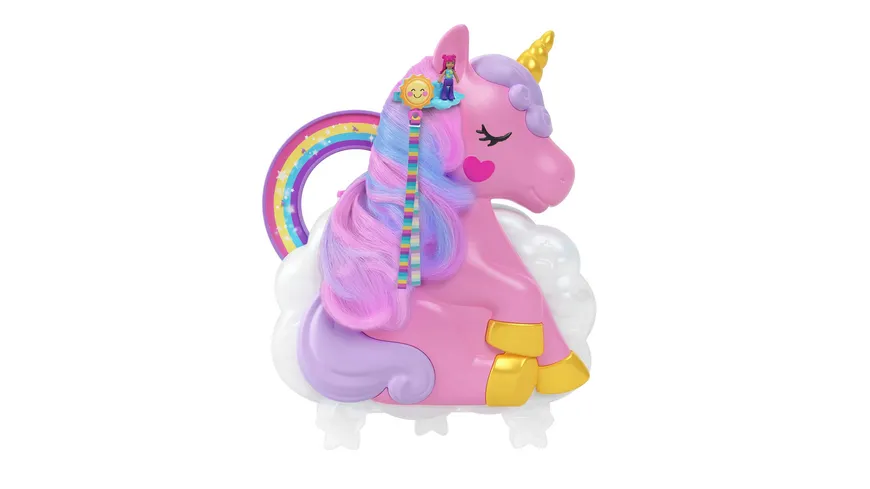 Polly Pocket Einhorn Haarspiel Schatulle