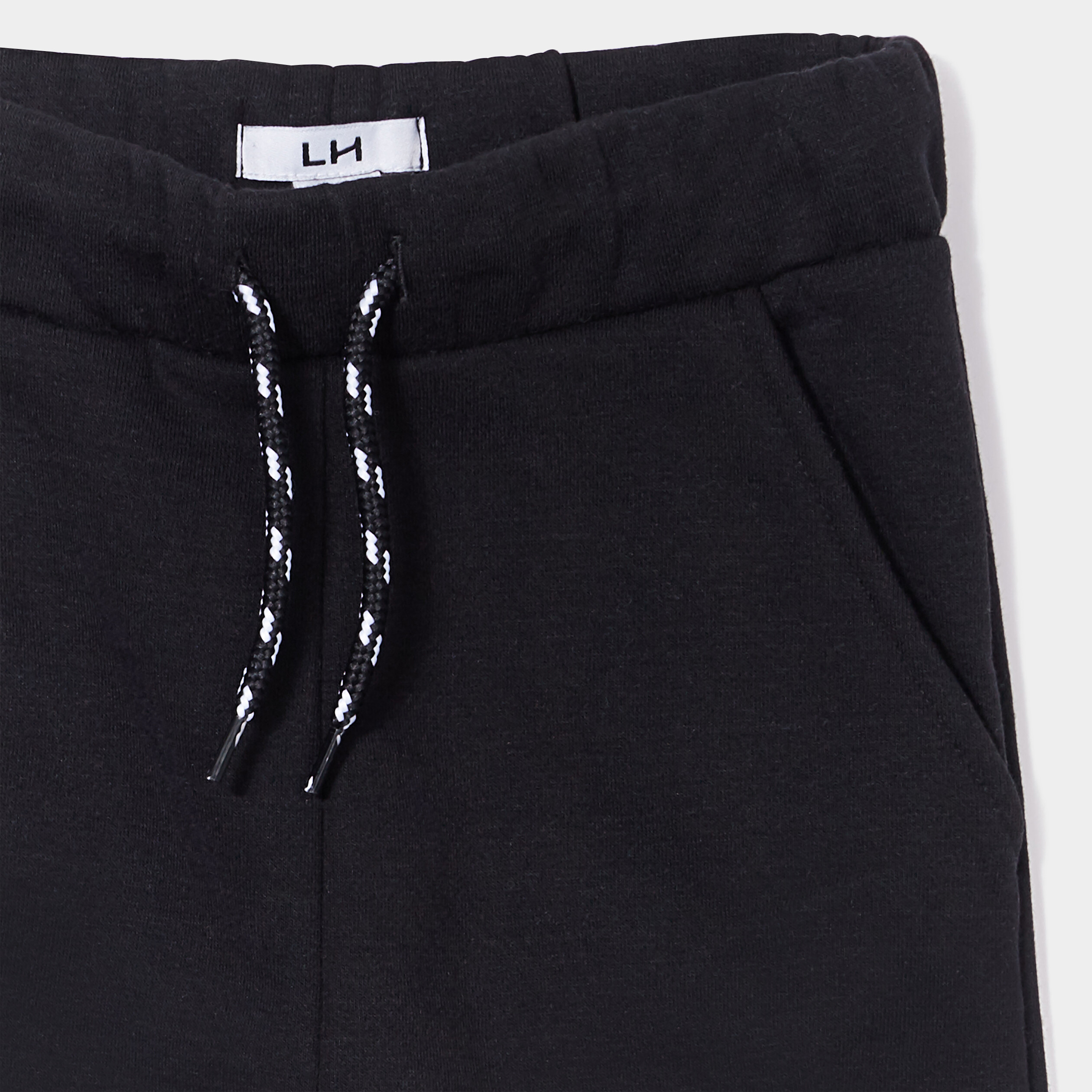 Pantalon de jogging molleton droit noir garçon | La Halle